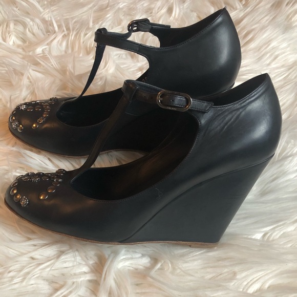 Chanel Mary Jane lucky charm wedges - Picture 3 of 7